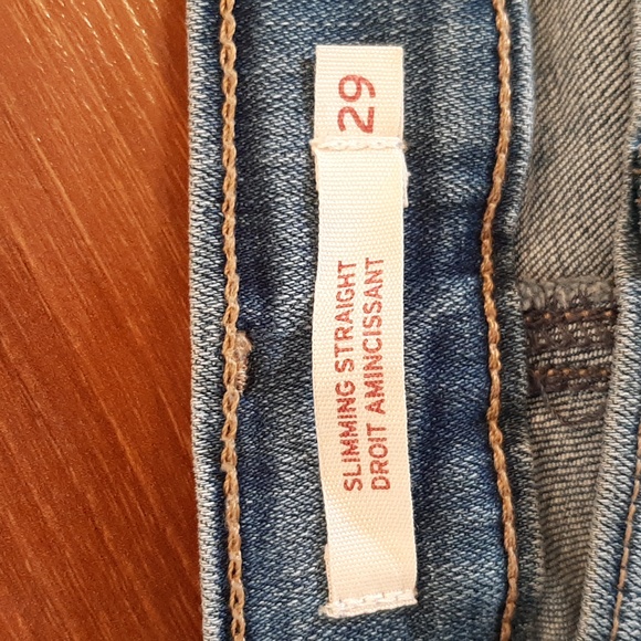 LEVI'S Original Slimming Straight Medium Wash Jeans - Size W29/L32 - Picture 9 of 9